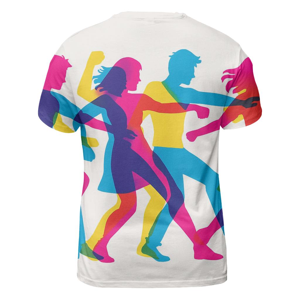 Chromatic Shadow Dancers artistic all-over print tops