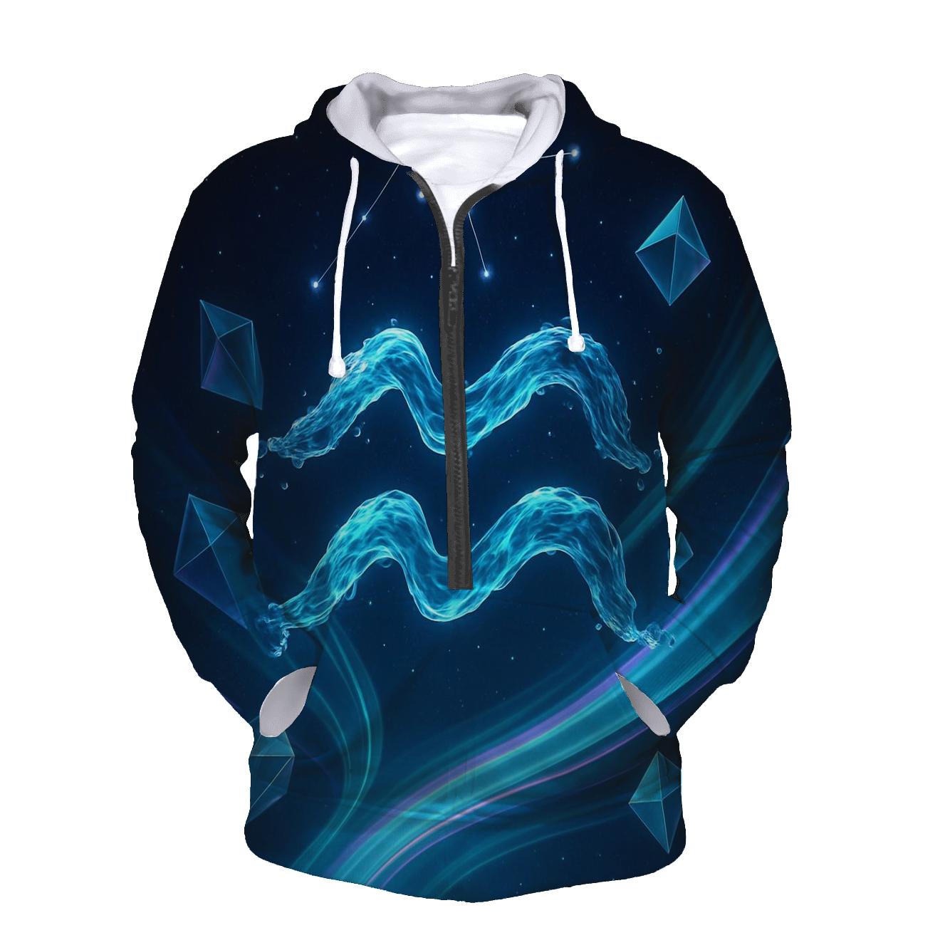 Aquarius Crystal Wave Starstream lightweight hoodies