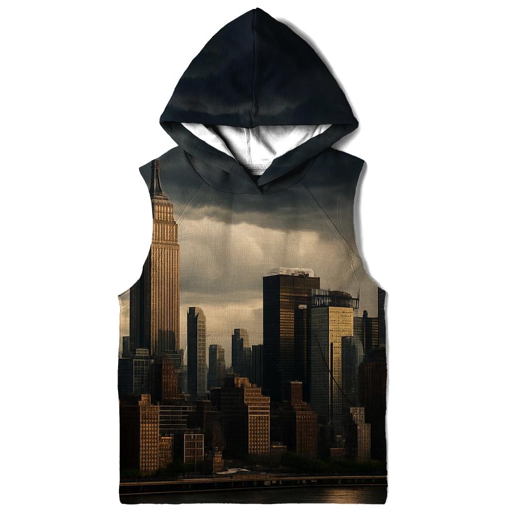 Late Summer Storm Over Midtown embroidered hoodies