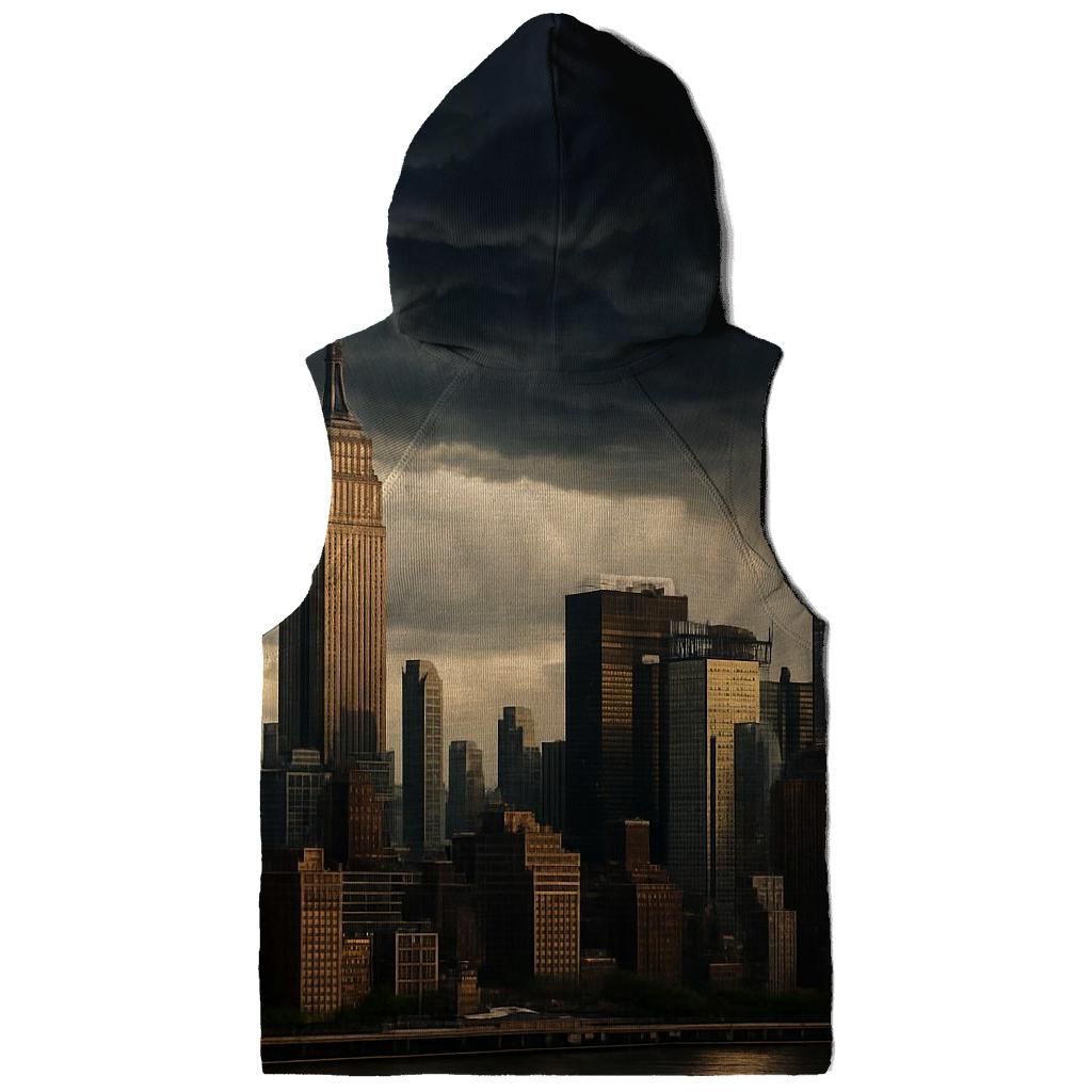 Late Summer Storm Over Midtown embroidered hoodies