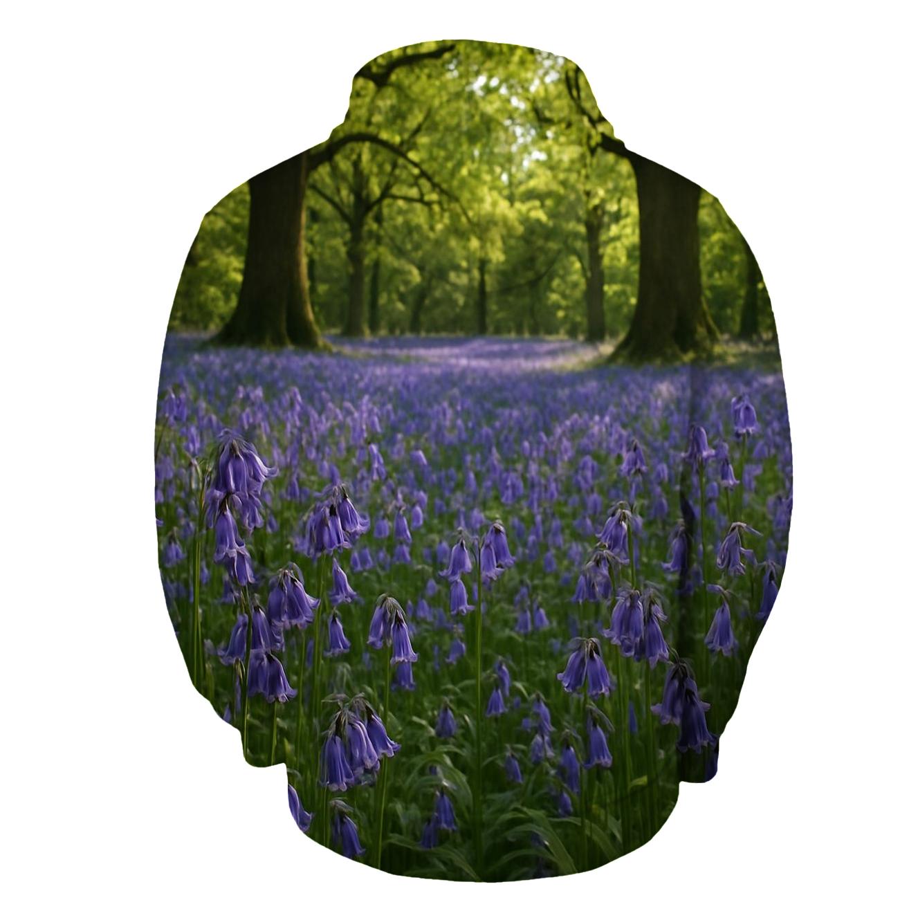 Bluebells Under Ancient Oak Canopy pullover hoodies