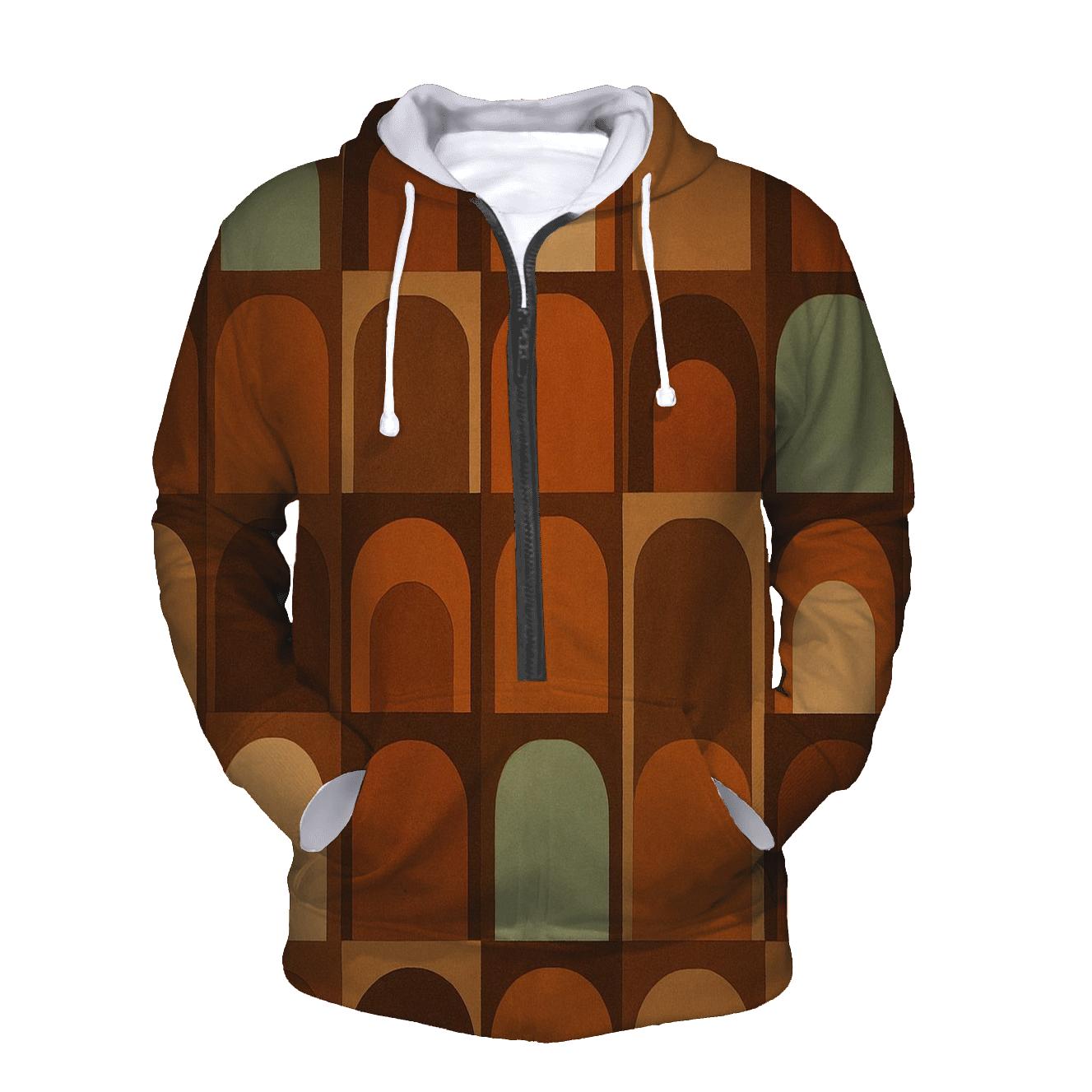 Cafe Groove Wall Pattern premium hoodies