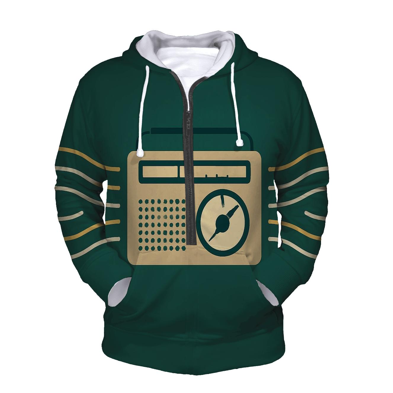 Analog Radio Wave Lines hoodie designs