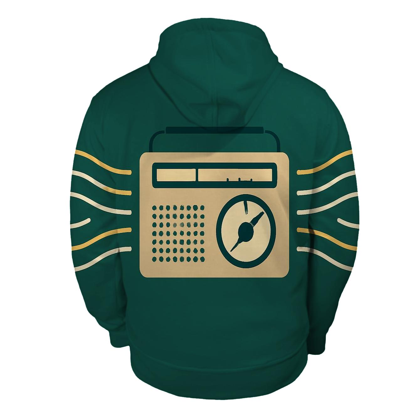 Analog Radio Wave Lines hoodie designs