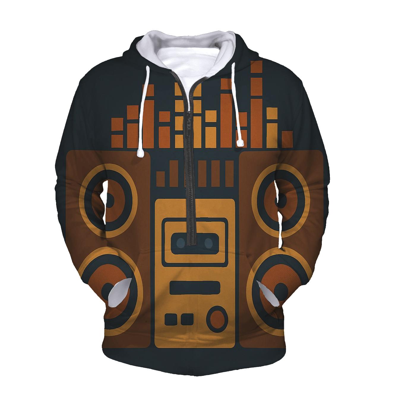 Vintage Stereo Soundscape hoodie trends