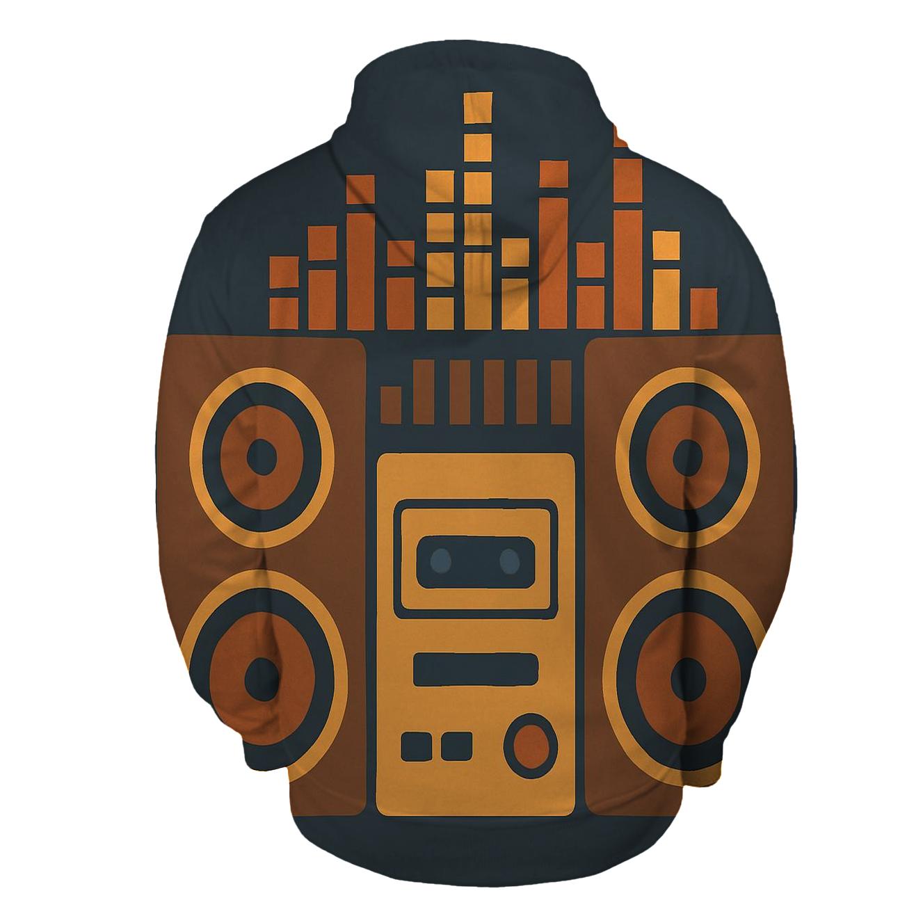 Vintage Stereo Soundscape hoodie trends