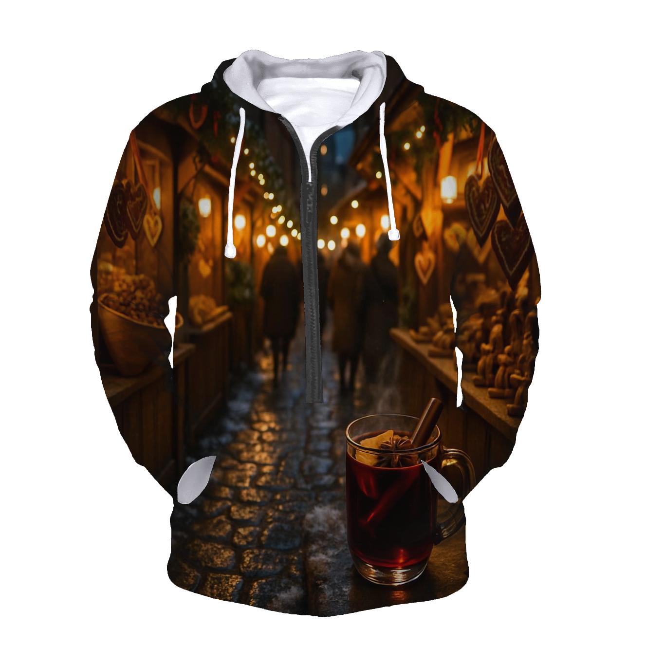 Old World Christmas Market Alley premium hoodies