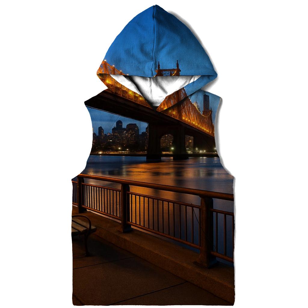 Queensboro Bridge Industrial Twilight View lightweight hoodies