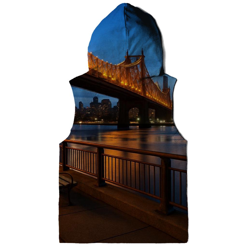 Queensboro Bridge Industrial Twilight View lightweight hoodies