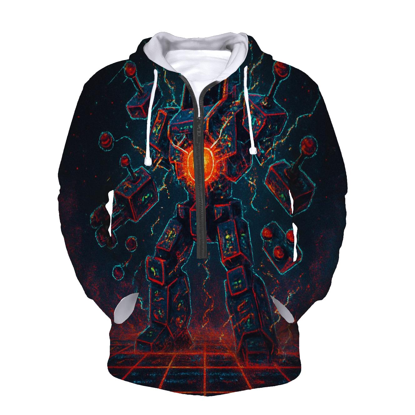 Fragmented Arcade Guardian hoodie designs
