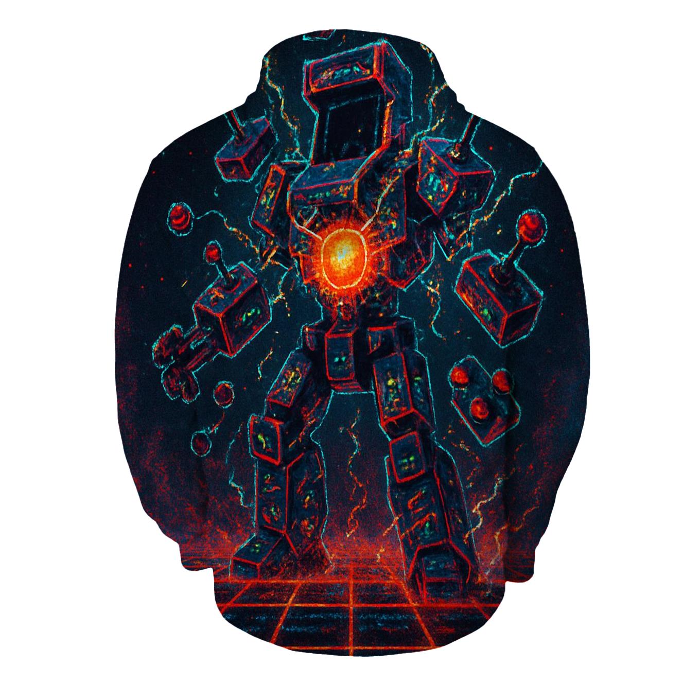 Fragmented Arcade Guardian hoodie designs