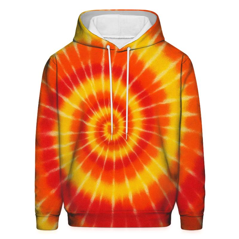 Citrus Spiral Burst Panel graphic hoodies