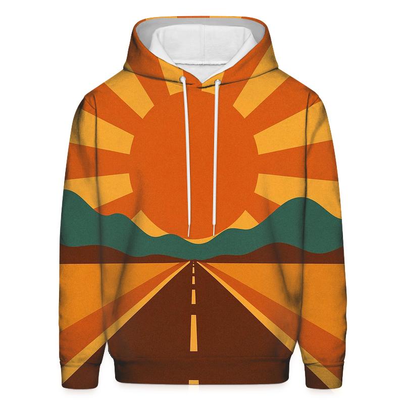 Sunburst Highway Horizon custom hoodies