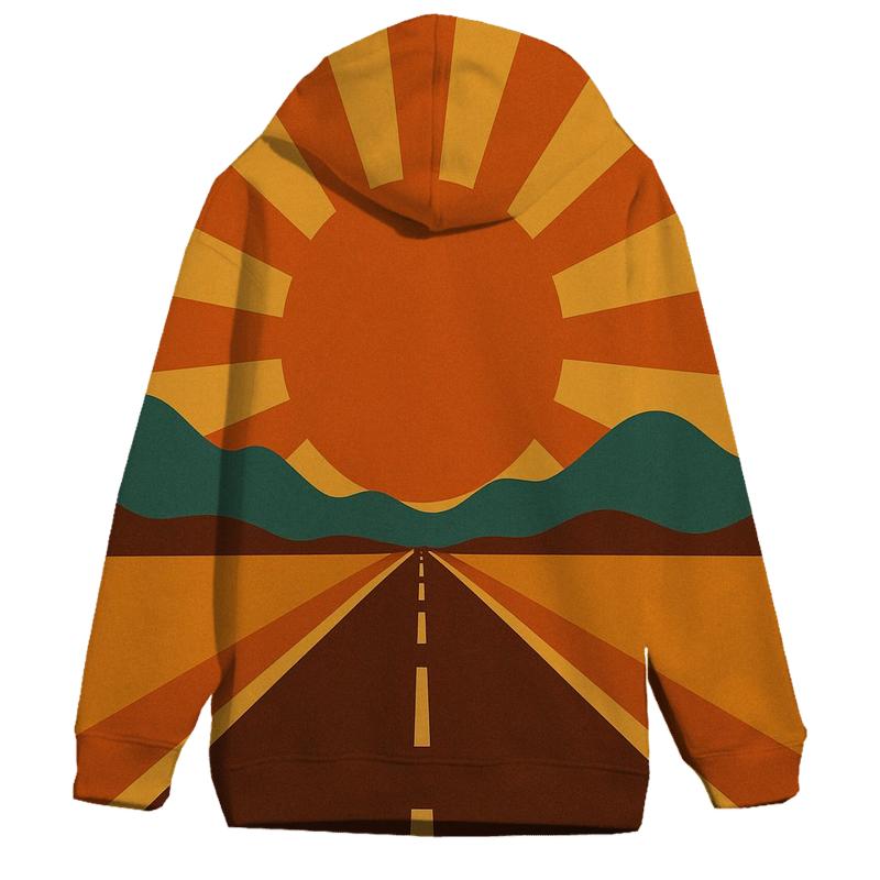 Sunburst Highway Horizon custom hoodies