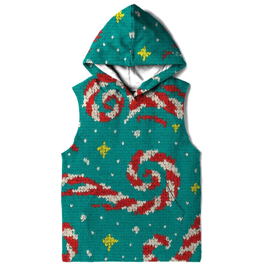 Candy Cane Comet Spiral Tiles custom hoodies