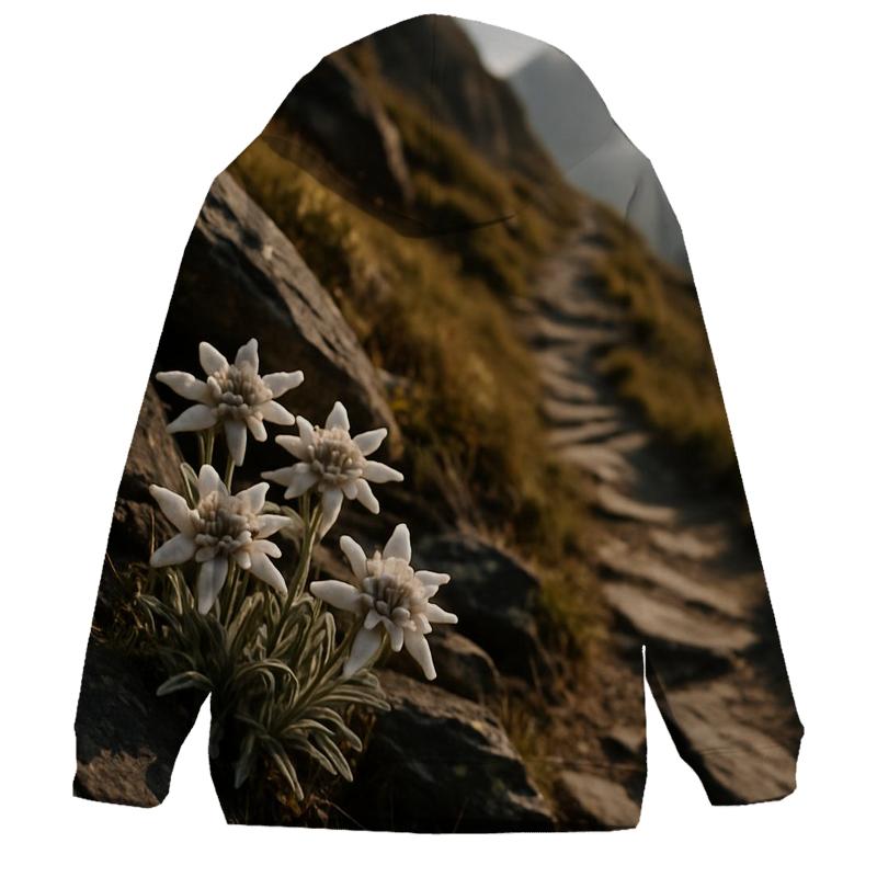 Alpine Edelweiss On Ancient Stone Path custom hoodies