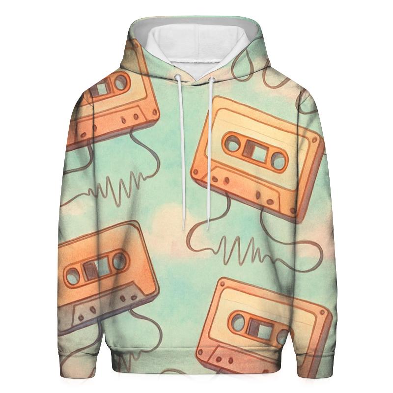 Pastel Cassette Daydream graphic hoodies