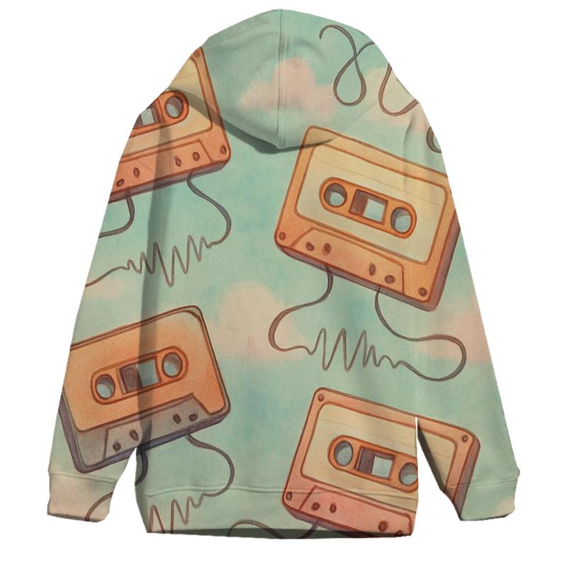 Pastel Cassette Daydream graphic hoodies