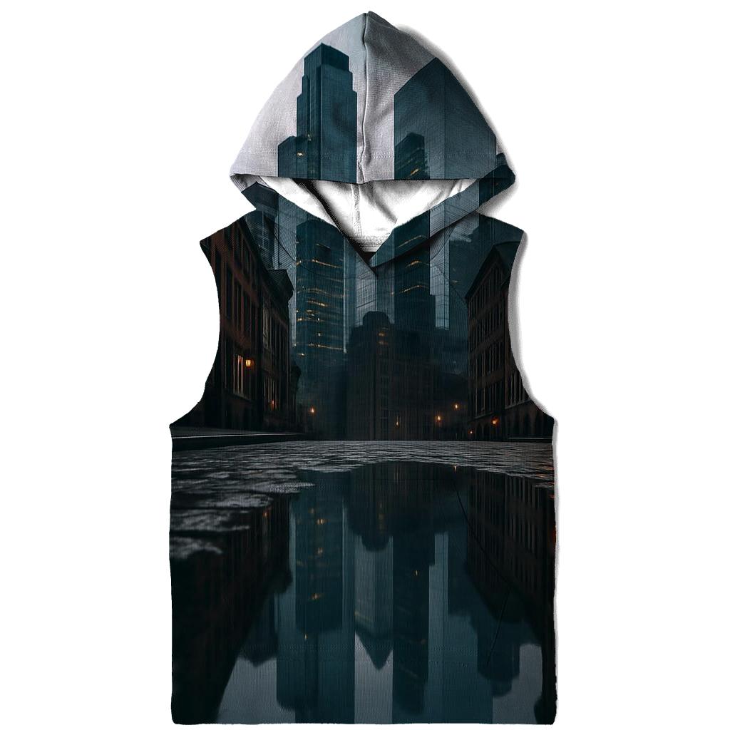 Financial District Reflections After Rain heavyweight hoodies