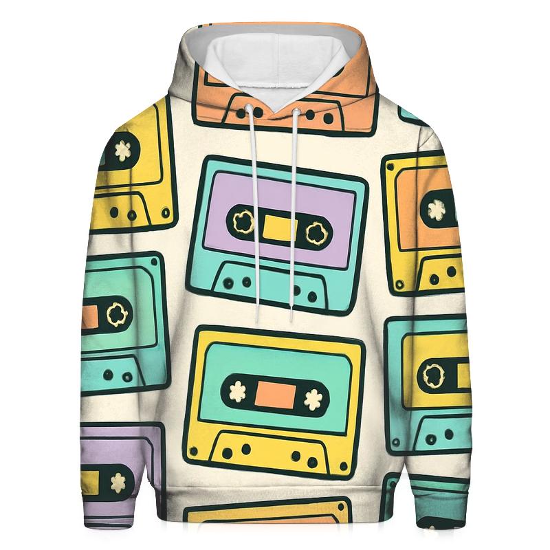 Cassette Mixtape Mosaic lightweight hoodies