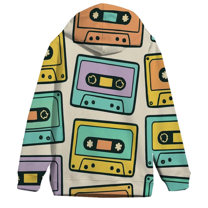 Cassette Mixtape Mosaic lightweight hoodies
