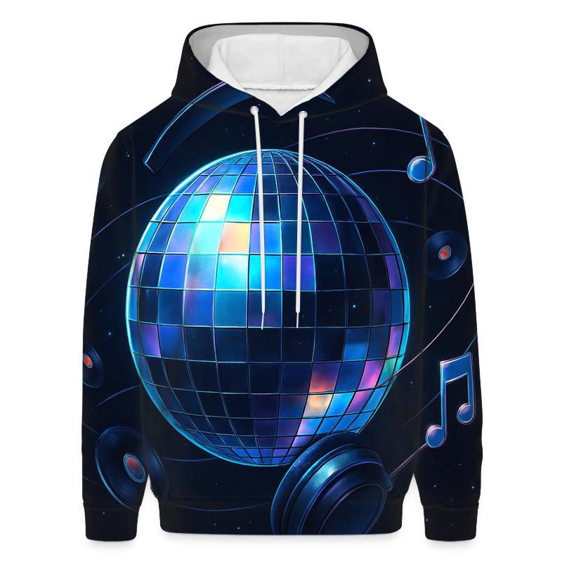 Holographic Disco Orbit graphic hoodies