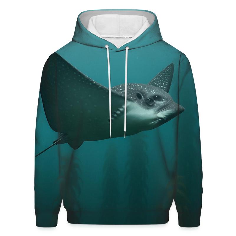 Kelp Forest Glide Spotted Eagle Ray custom hoodies