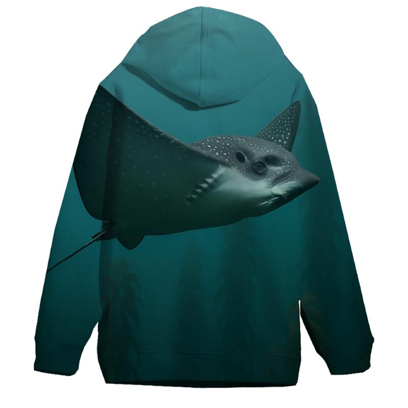 Kelp Forest Glide Spotted Eagle Ray custom hoodies