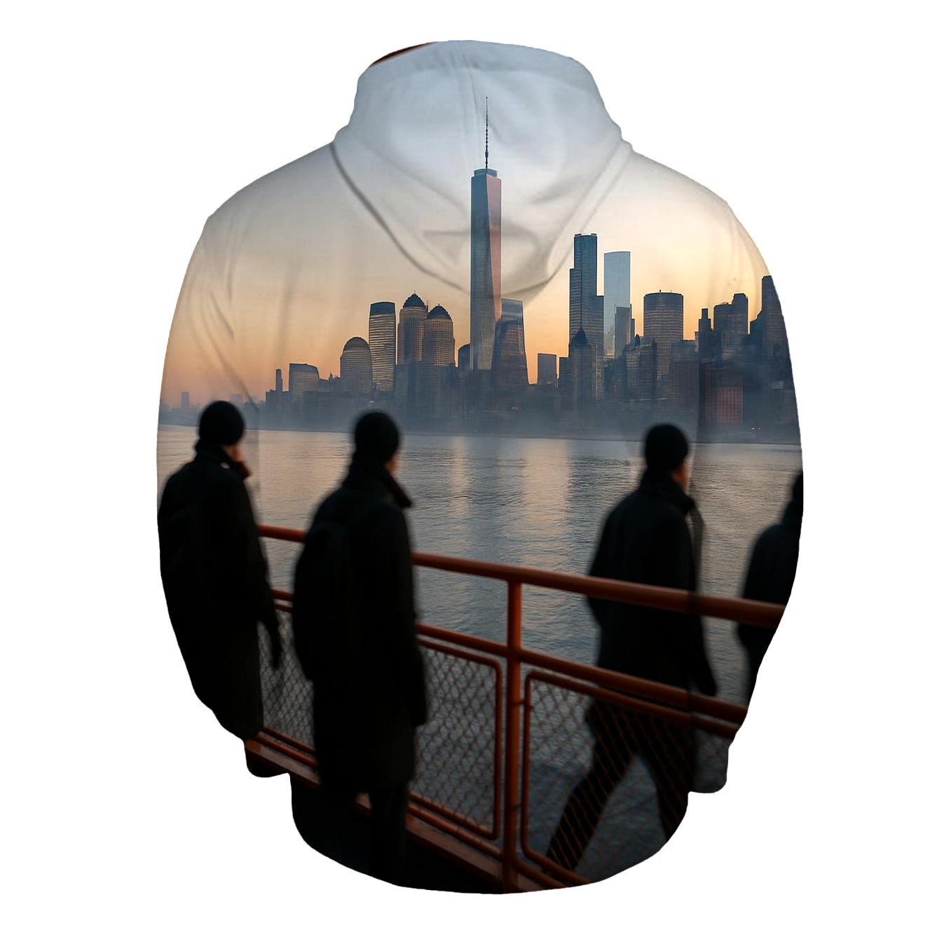 Hudson River Sunrise Commute designer hoodies