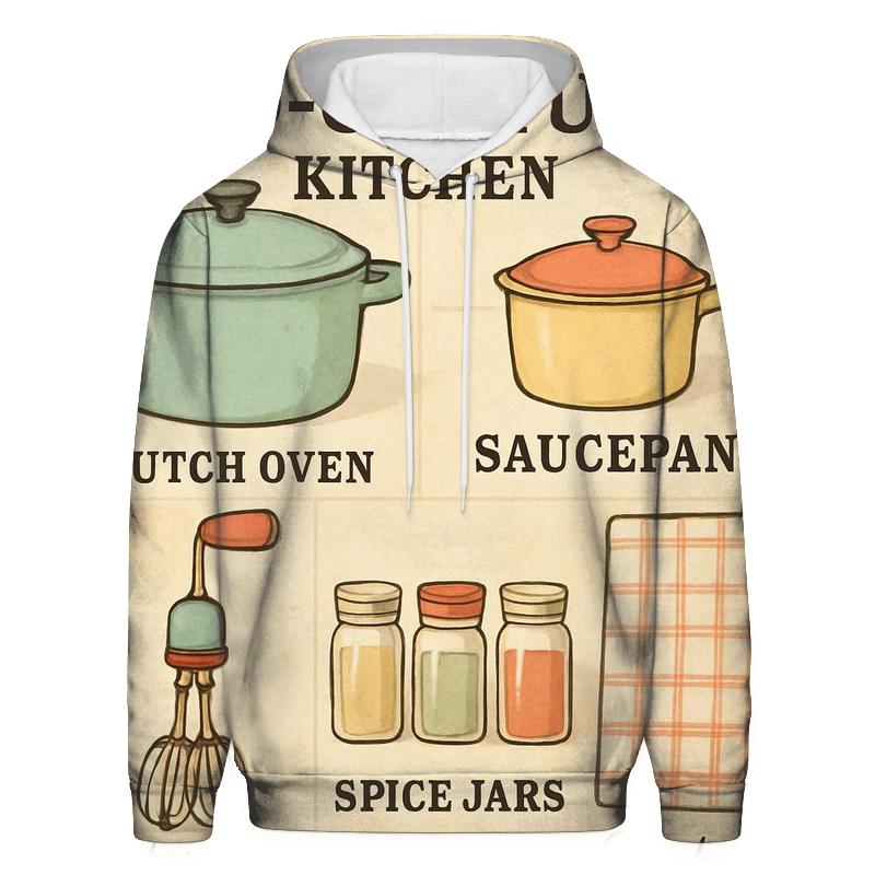 Retro Kitchen Recipe Wall Chart hoodie styles