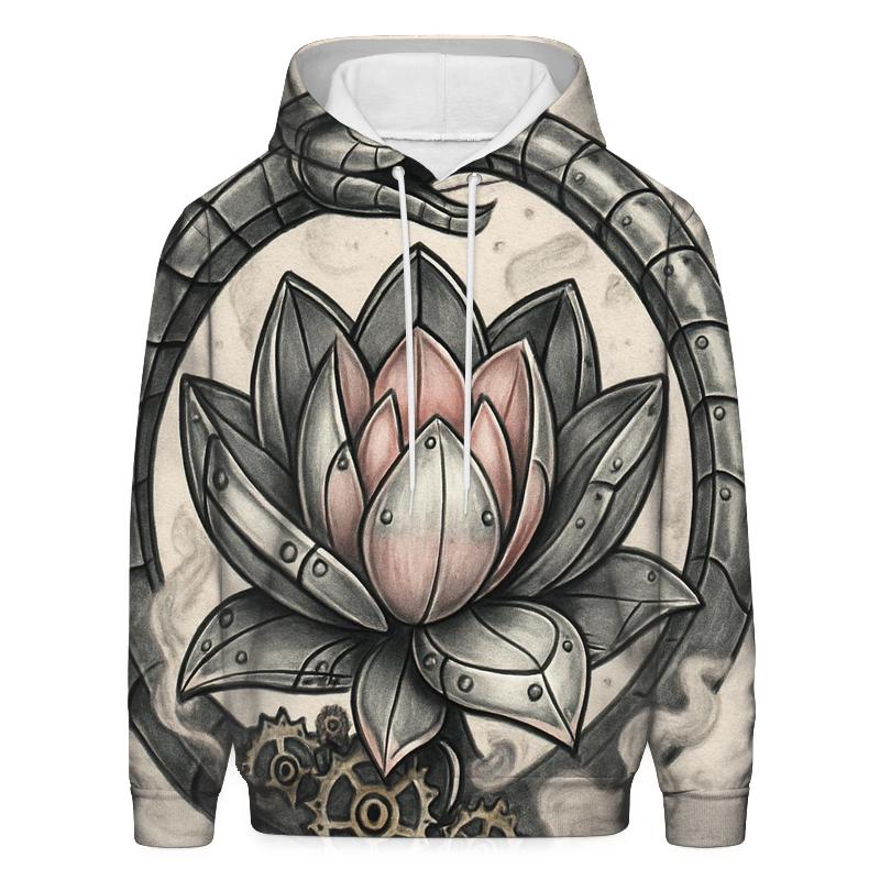 Mechanical Lotus Ouroboros hoodies fashion