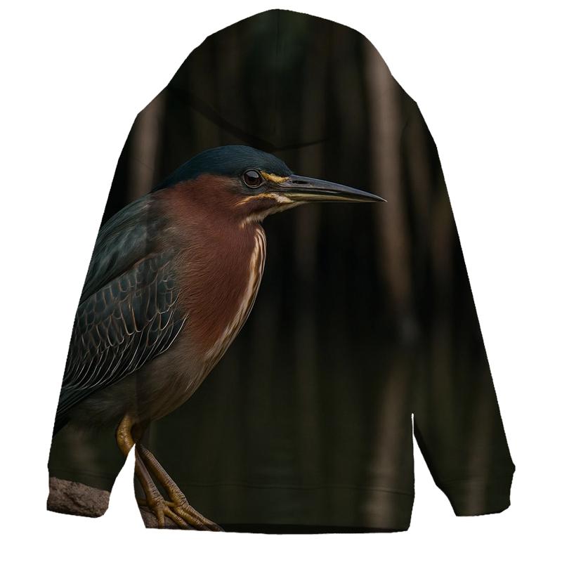 Mangrove Sentinel Green Heron pullover hoodies
