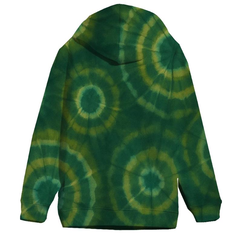 Overdye Forest Ripple Rings zip-up hoodies