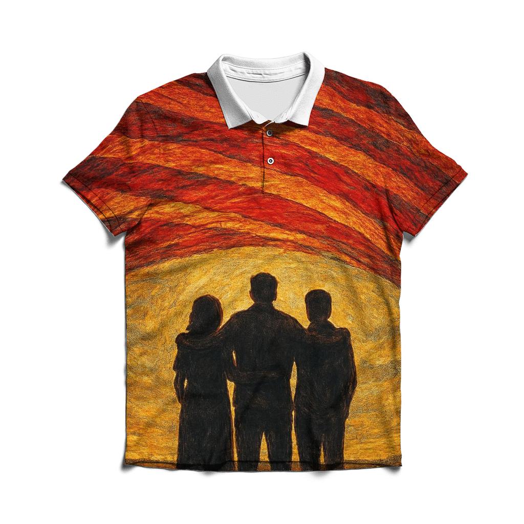 Threads Of Her Courage In Our Sky premium cotton polo shirts