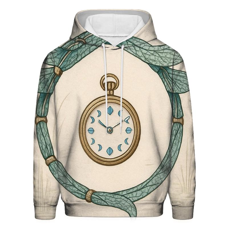 Clockwork Dragonfly Ouroboros printed hoodies