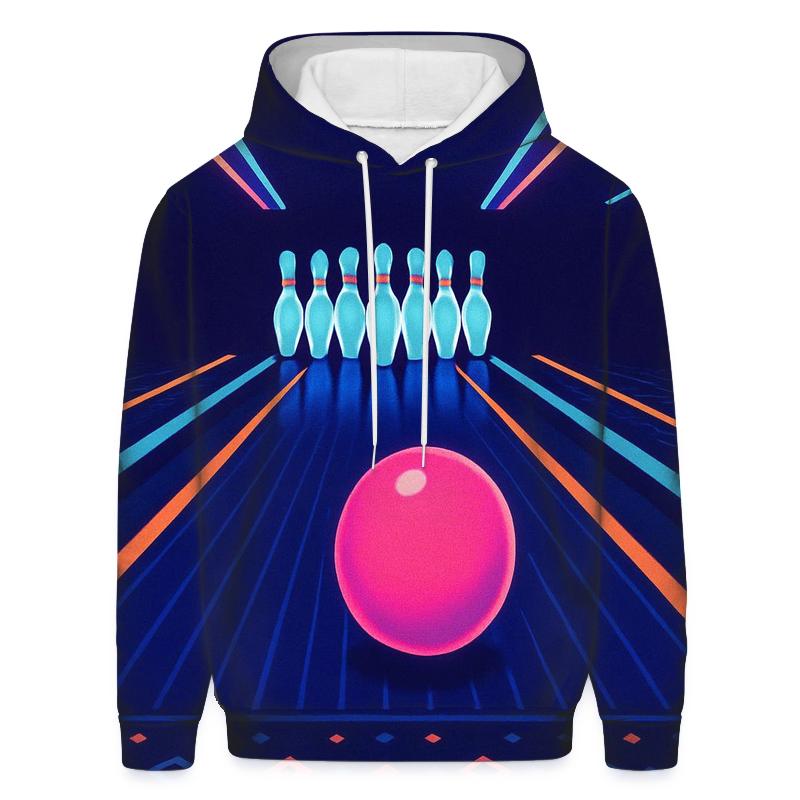 Retro Laser Bowling Night hoodie designs