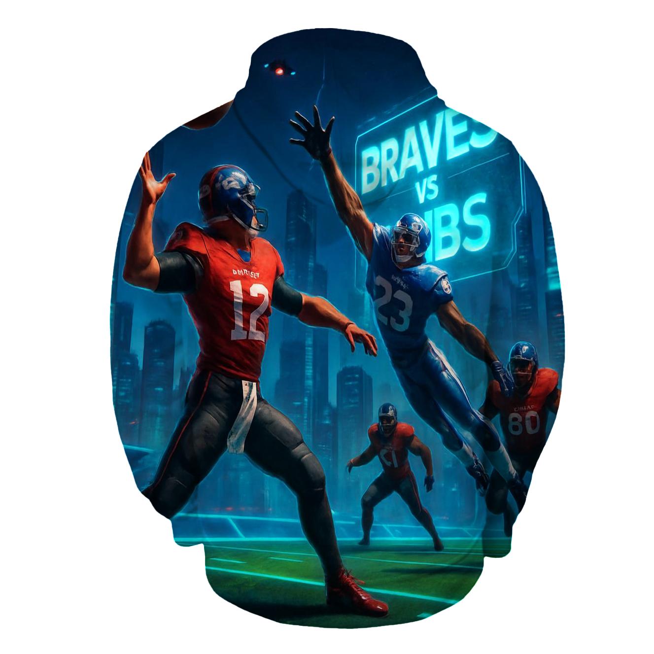 Rooftop City Bowl Braves Vs Cubs heavyweight hoodies