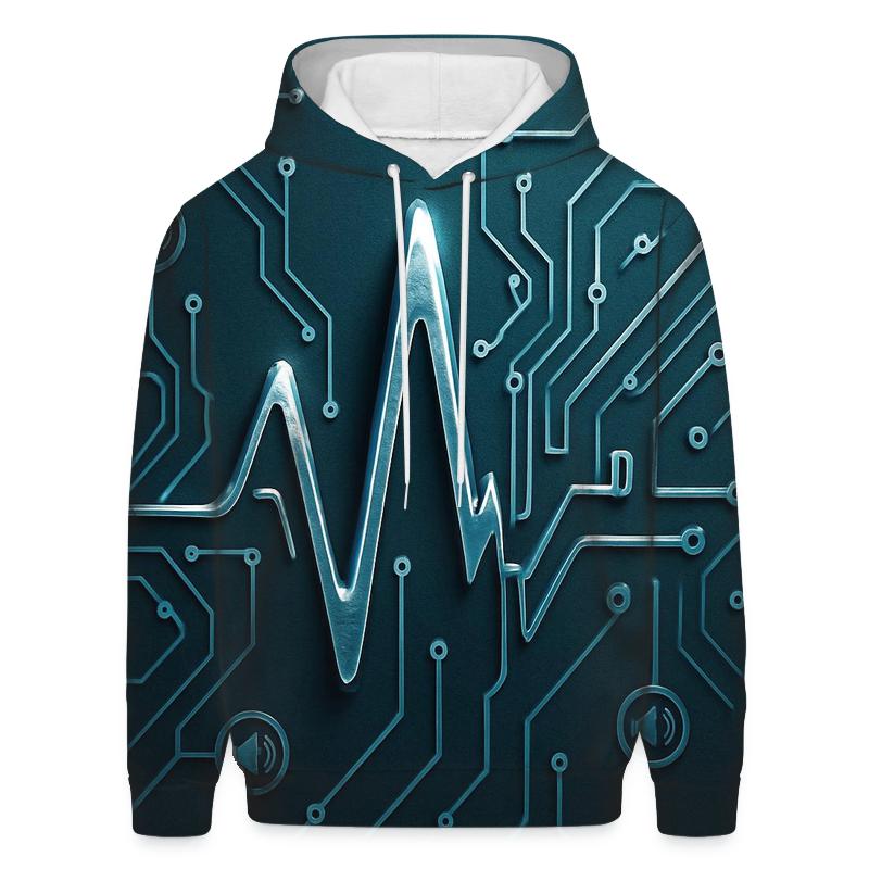 Chrome Soundwave Circuit premium hoodies