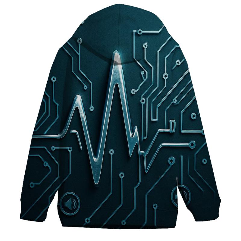 Chrome Soundwave Circuit premium hoodies