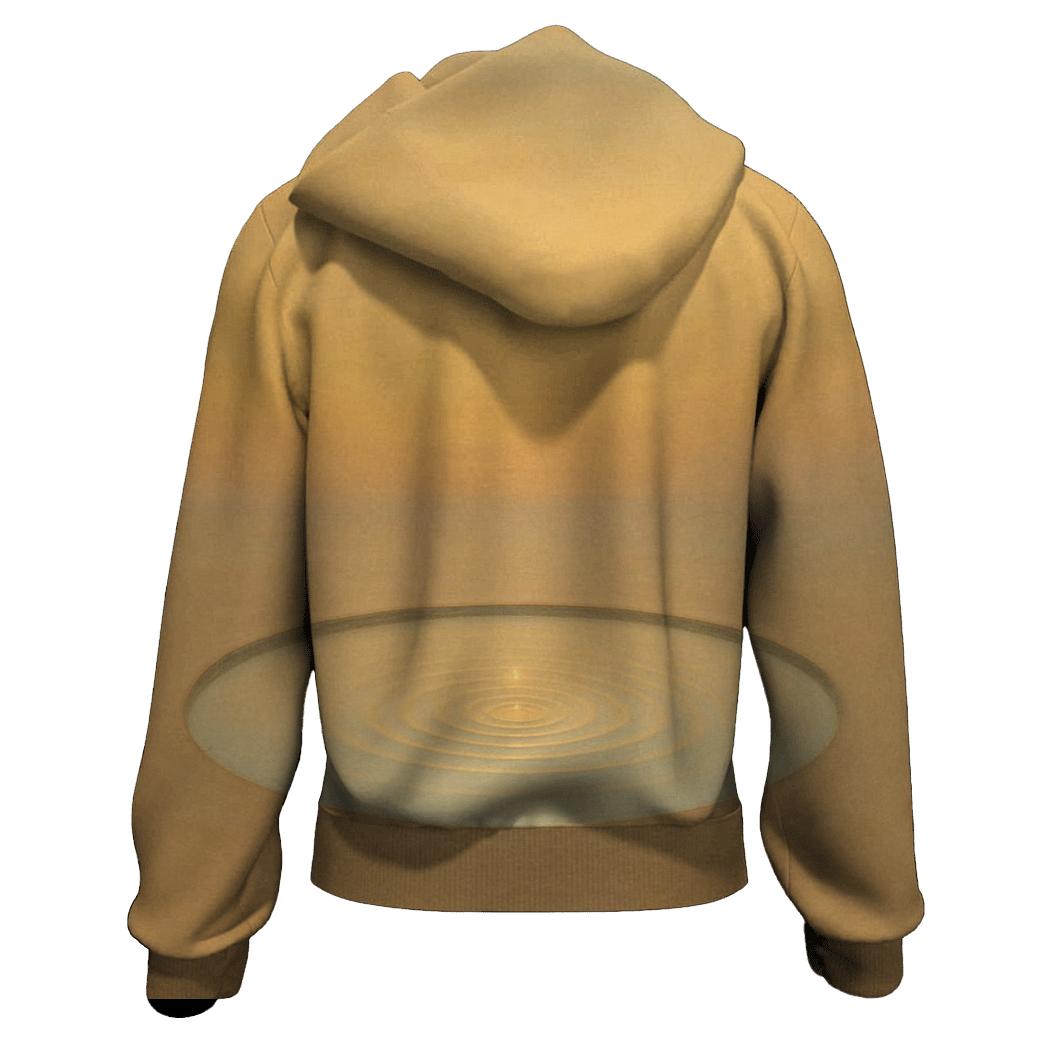 Golden Stillness Pool zip-up hoodies