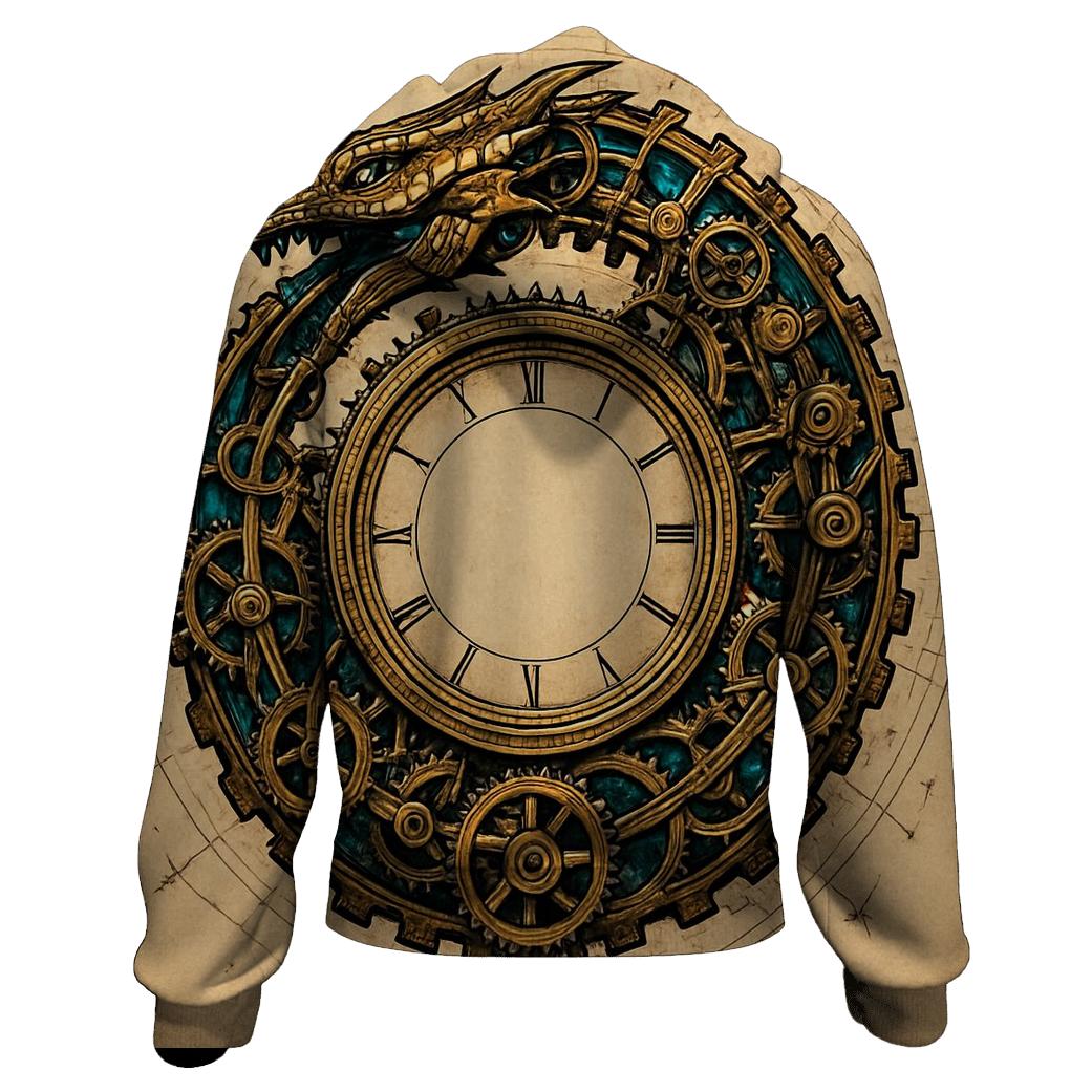 Celestial Clockwork Ouroboros custom hoodies