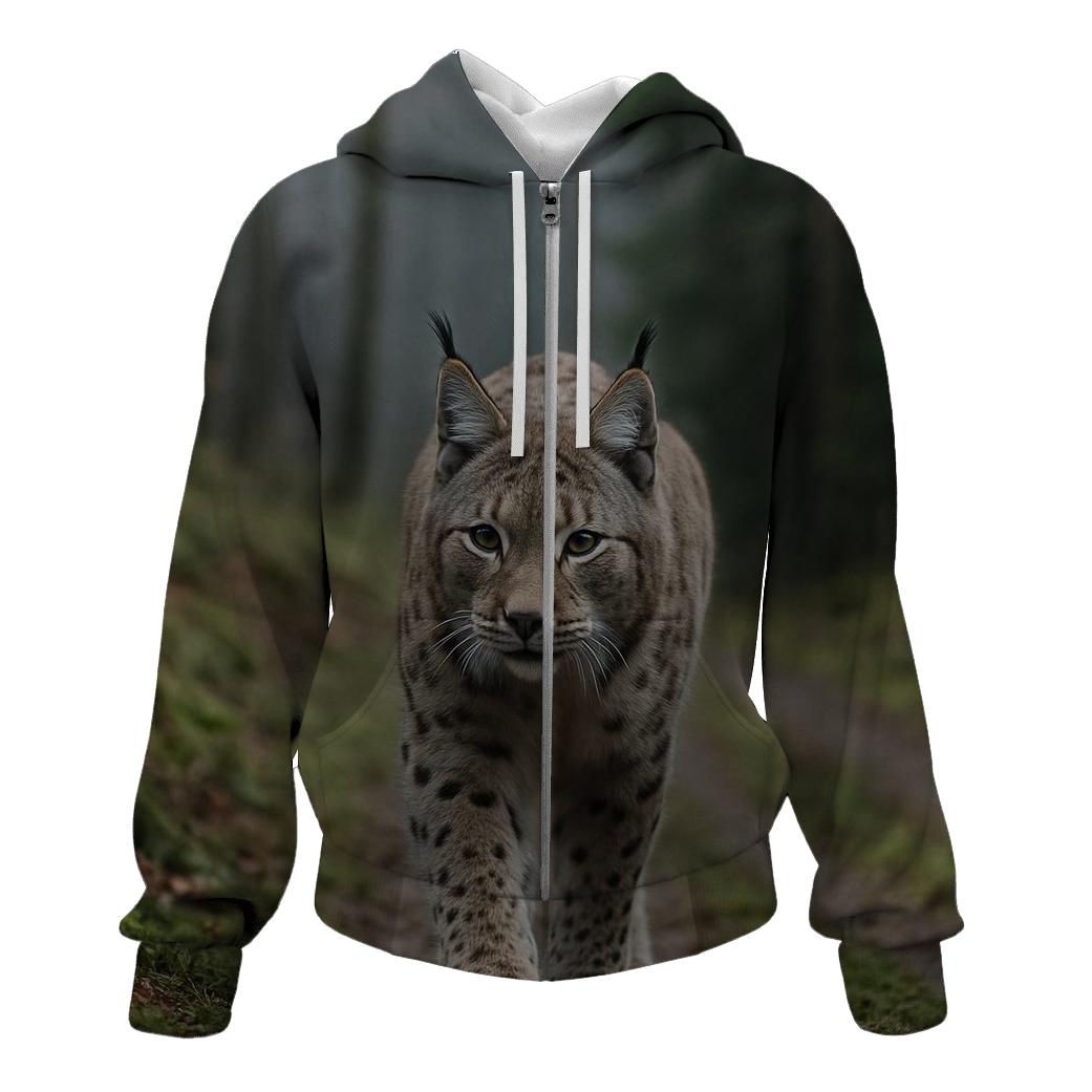 Mistline Stalker Eurasian Lynx printed hoodies