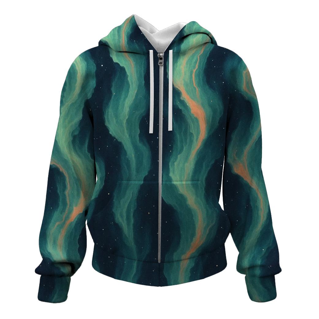 NebulaRibbonCascade printed hoodies