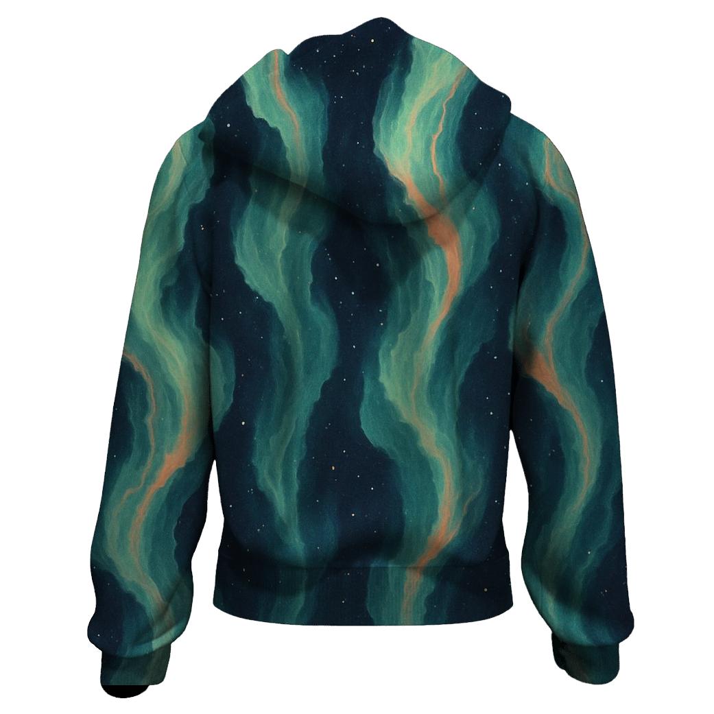 NebulaRibbonCascade printed hoodies