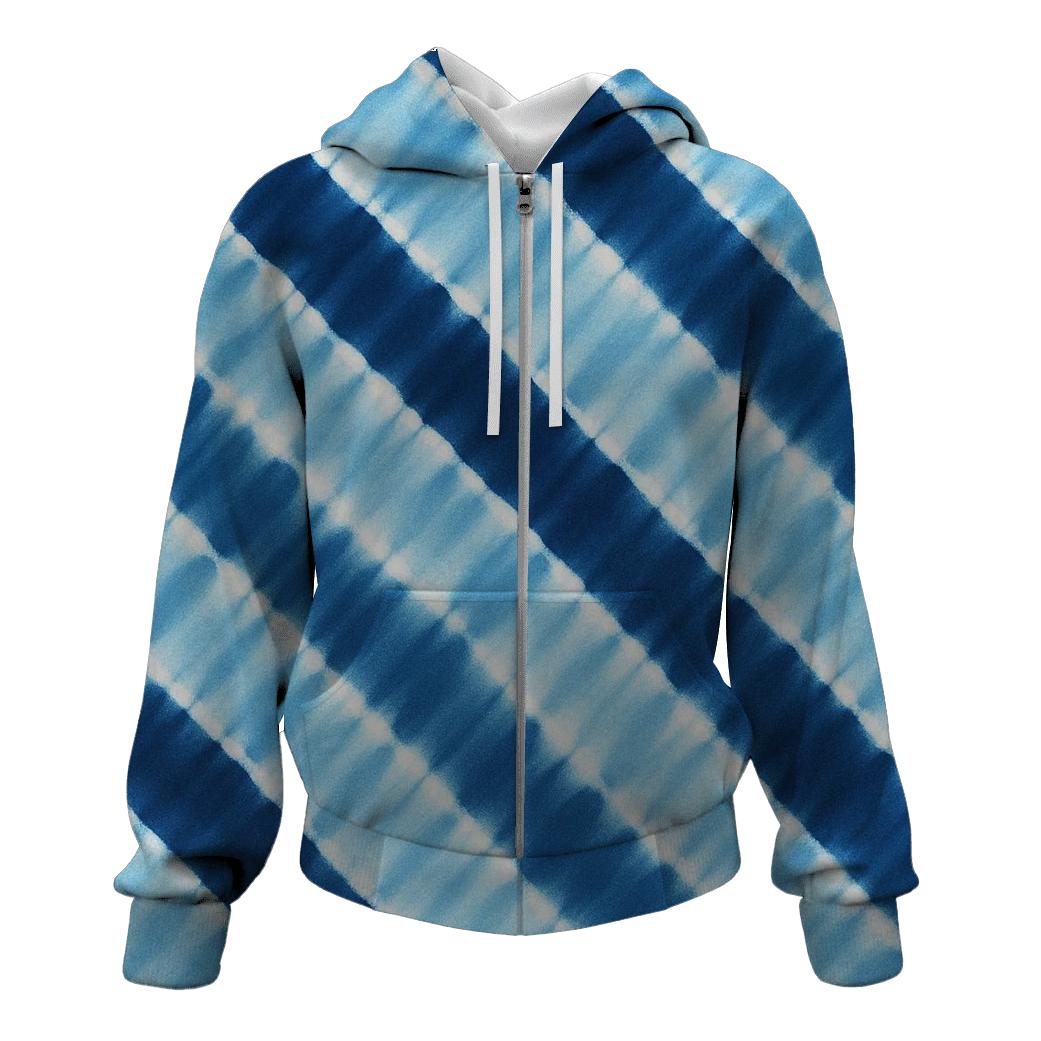 Indigo Arashi Rainfall Stripes pullover hoodies