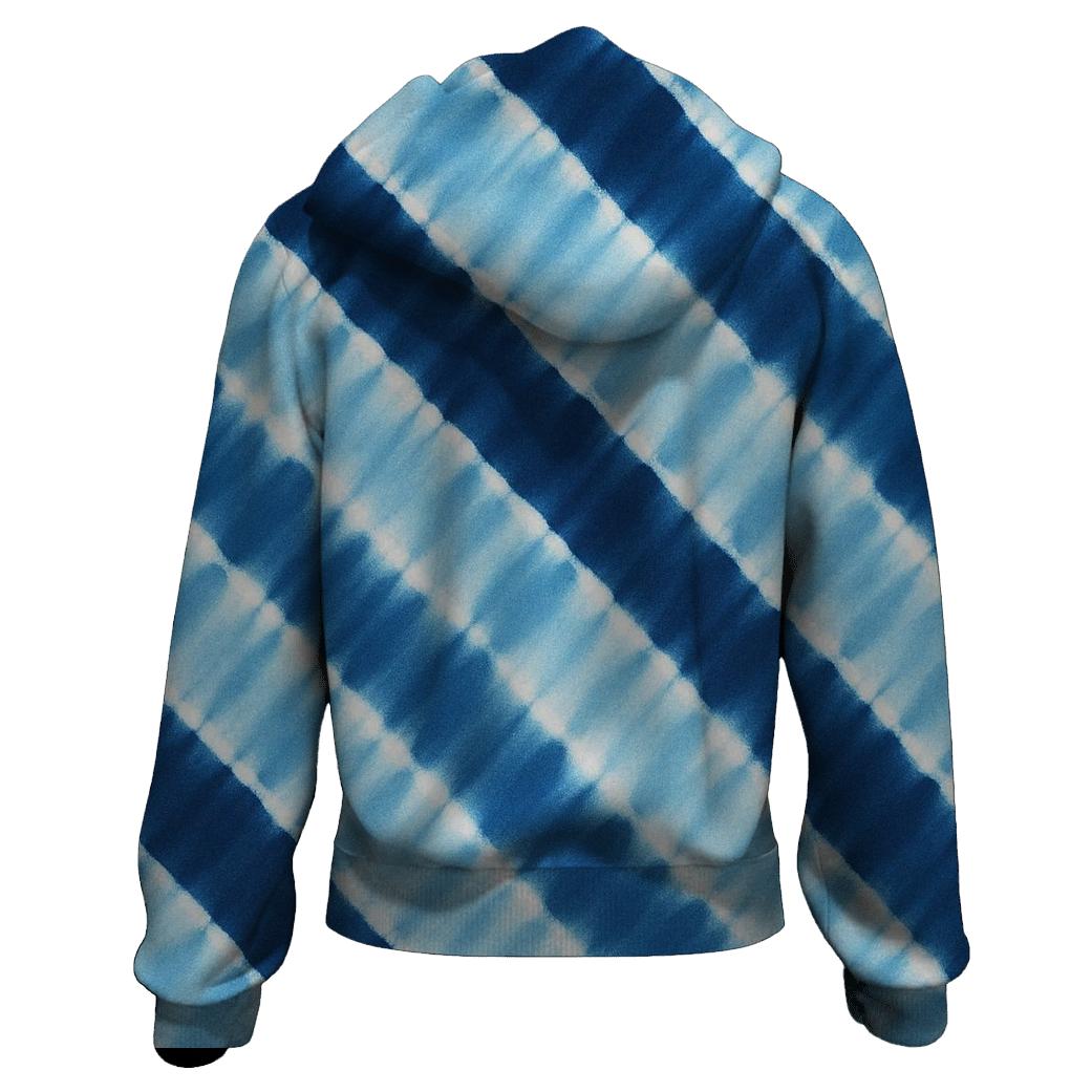 Indigo Arashi Rainfall Stripes pullover hoodies