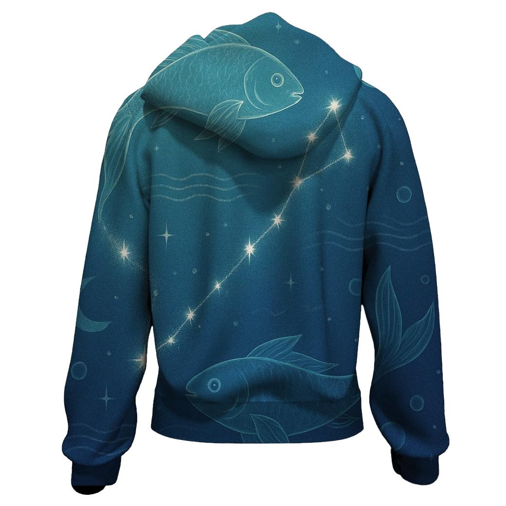 Pisces Dream Tide Constellation premium hoodies