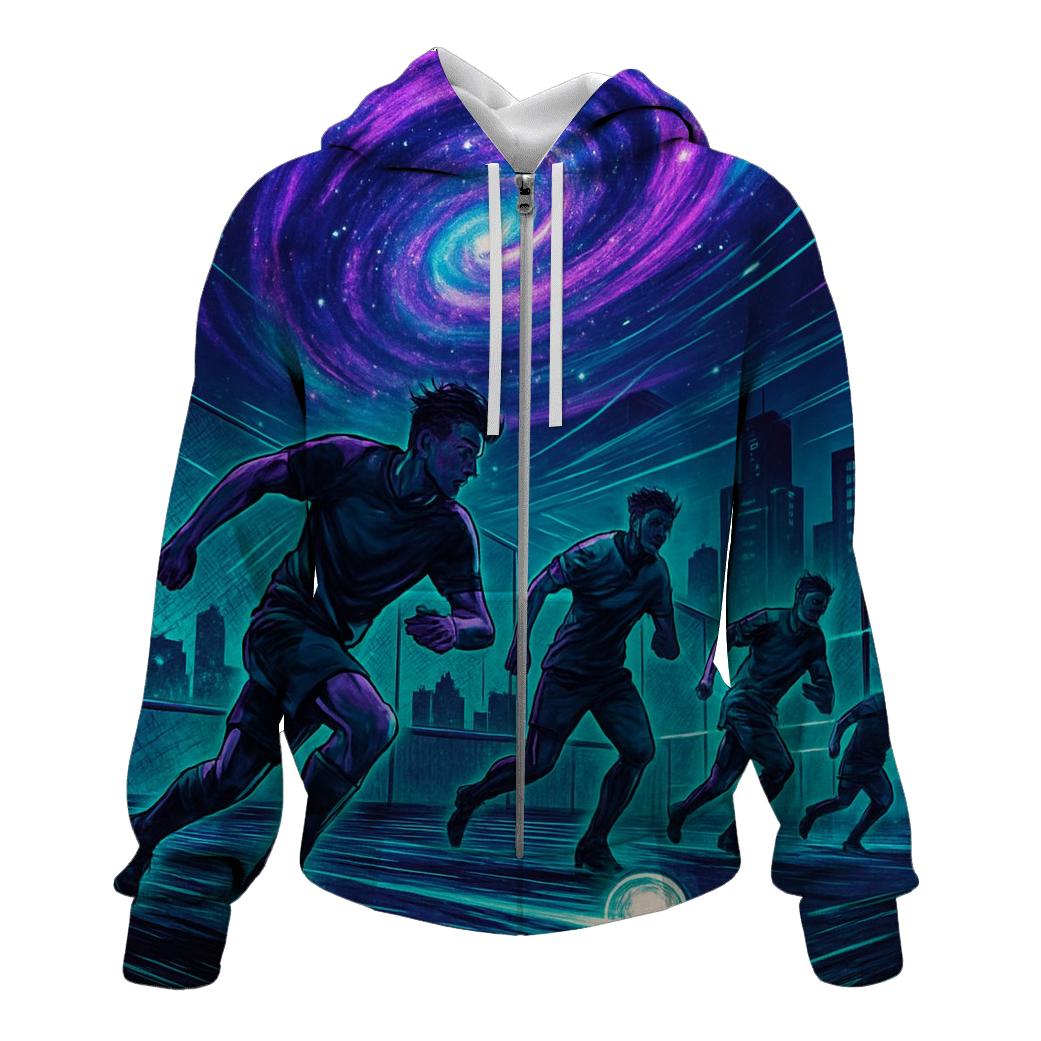Cosmic Street Soccer Clash printed hoodies