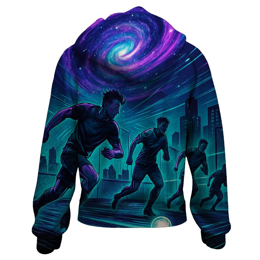 Cosmic Street Soccer Clash printed hoodies