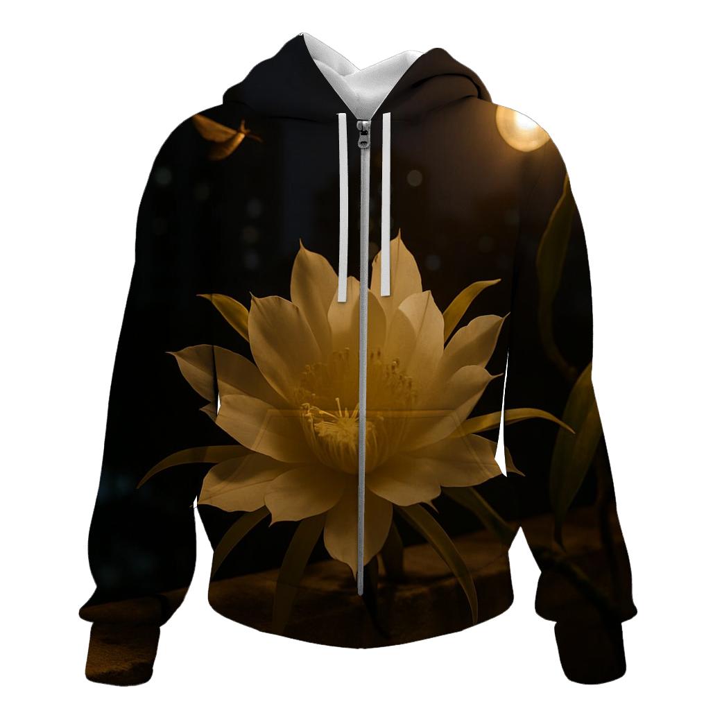 Night Blooming Cereus On Balcony Rail hoodie trends